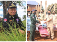 លោកឧត្តមសេនីយ៍ត្រី សៅ.សាវ៉ាត ស្នងការរងទទួលផែនធនធានមនុស្សតំណាងឯកឧត្តម ឧត្តមសេនីយ៍ទោ ឡោ សុខា ស្នងការនគរបាលខេត្តបាននាំយកអំណោយជូនដល់លោកអនុសេនីយ៍ទោ ឡាំ សុទិន នាយរងប៉ុស្តិ៍ណងឃីលិកដែលរងគ្រោះដោយករណីអគ្គីភ័យឆេះផ្ទះ