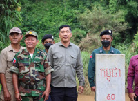 ថ្នាក់ដឹកនាំខេត្តមណ្ឌលគិរី ចុះពិនិត្យស្ថានភាពបង្គោលព្រំដែនកម្ពុជា-វៀតណាម ដែលប្រឈមនឹងការបាក់ស្រុត ដោយជំនន់ទឹកភ្លៀង ក្នុងស្រុកកែវសីមា