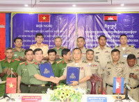 កិច្ចប្រជុំបូកសរុបលទ្ធផលកិច្ចសហប្រតិបត្តិការរក្សាសន្តិសុខ សណ្ដាប់ធ្នាប់តាមតំបន់ព្រំដែនប្រចាំឆ្នាំ២០២២ រវាងស្នងការដ្ឋាននគរបាលខេត្តមណ្ឌលគិរី(កម្ពុជា ) និងស្នងការដ្ឋាននគរបាលខេត្តប៊ិញភឿក(សាធារណ:រដ្ឋសង្គមនិយមវៀតណាម)